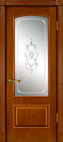 <b>Межкомнатная дверь: Верона (светлый дуб)</b><br><b>Комплектация:</b> дверное полотно, коробка с уплотнителем, коробка с уплотнителем фигурная, наличник, доборная доска 100, 150, 200 мм, доборная доска фигурная 100, 150, 200 мм, планка накладная, капитель, витраж (вставлен в остекленное дверное полотно).<br>60, 70, 80, 90х200см; <br>