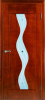 <b>Межкомнатная дверь: Варио (африканский орех)</b><br><b>Комплектация:</b> дверное полотно, коробка с уплотнителем, коробка с уплотнителем фигурная, наличник, доборная доска 100, 150, 200 мм, доборная доска фигурная 100, 150, 200 мм, планка накладная, капитель, витраж (вставлен в остекленное дверное полотно).<br>60, 70, 80, 90х200см; <br>