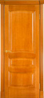<b>Межкомнатная дверь: Валенсия (красное дерево)</b><br><b>Комплектация:</b> дверное полотно, коробка с уплотнителем, коробка с уплотнителем фигурная, наличник, доборная доска 100, 150, 200 мм, доборная доска фигурная 100, 150, 200 мм, планка накладная, капитель, витраж (вставлен в остекленное дверное полотно).<br>60, 70, 80, 90х200см; <br>