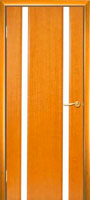 <b>Межкомнатная дверь: Альба3 (темный дуб)</b><br><b>Комплектация:</b> дверное полотно, коробка с уплотнителем, коробка с уплотнителем фигурная, наличник, доборная доска 100, 150, 200 мм, доборная доска фигурная 100, 150, 200 мм, планка накладная, капитель, витраж (вставлен в остекленное дверное полотно).<br>60, 70, 80, 90х200см; <br>