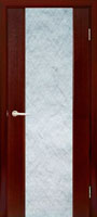 <b>Межкомнатная дверь: Альба1 матовый триплекс с художественной вставкой (венге fine-line)</b><br><b>Комплектация:</b> дверное полотно, коробка с уплотнителем, коробка с уплотнителем фигурная, наличник, доборная доска 100, 150, 200 мм, доборная доска фигурная 100, 150, 200 мм, планка накладная, капитель, витраж (вставлен в остекленное дверное полотно).<br>60, 70, 80, 90х200см; <br>