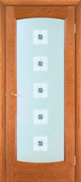 <b>Межкомнатная дверь: Алтея (светлый дуб)</b><br><b>Комплектация:</b> дверное полотно, коробка с уплотнителем, коробка с уплотнителем фигурная, наличник, доборная доска 100, 150, 200 мм, доборная доска фигурная 100, 150, 200 мм, планка накладная, капитель, витраж (вставлен в остекленное дверное полотно).<br>60, 70, 80, 90х200см; <br>