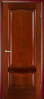 <b>Межкомнатная дверь:  Севилья (красное дерево)</b><br><b>Комплектация:</b> дверное полотно, коробка с уплотнителем, коробка с уплотнителем фигурная, наличник, доборная доска 100, 150, 200 мм, доборная доска фигурная 100, 150, 200 мм, планка накладная, капитель, витраж (вставлен в остекленное дверное полотно).<br>60, 70, 80, 90х200см; <br>